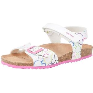 Geox J Adriel Girl C Sandalen voor meisjes, Wit Multicolor, 26 EU