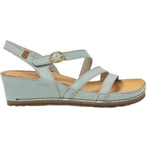 El Naturalista N5855 Picual Damessandalen met sleehak, Blauw, 36 EU