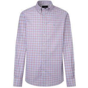 Hackett London Heren zomer Gingham shirt, Rood (Rood/Blauw), S