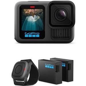 GoPro HERO13 Black Action Bundle (Exclusief bij Amazon) - Inclusief 2 Enduro-batterijen en waterdichte sluiterafstandsbediening