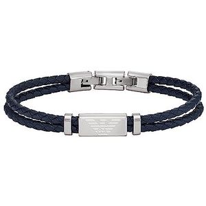 Emporio Armani Armband voor Mannen, Roestvrij Staal ID Armband, Lengte: 196mm+15mm, Breedte: 19mm, Hoogte: 9mm, EGS2995040