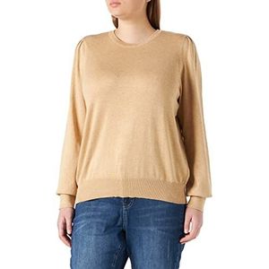 Peppercorn Dames Tana Puff Longsleeve Pullover, 0273 m warm zand melange, 54 Grote maten