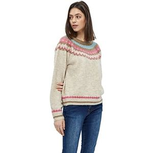 Desires Dames Elis Jacquard Knit, Oester Grijs MELANG, L