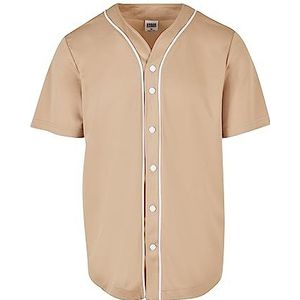 Urban Classics Heren Baseball Mesh Jersey T-shirt, Uniebeige/wit, XXL