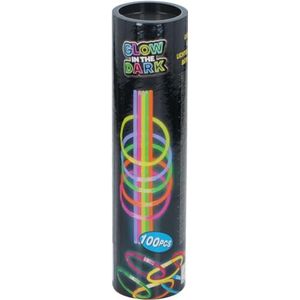 Eddy Toys Glowsticks 100 stuks - lichtstaven in het donker - glowsticks glowsticks