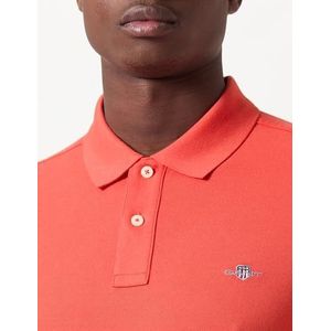 GANT Slim Shield Ss Pique Poloshirt voor heren, oranje (burnt orange), 4XL