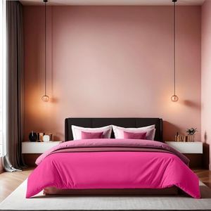 Luxueuze XXL quilt cover (155 x 220 cm), Dusty Rose, 100% katoen Ranforce, 155 draden count, knoopsluiting, machinewasbaar op 30 °C, zacht en elegant