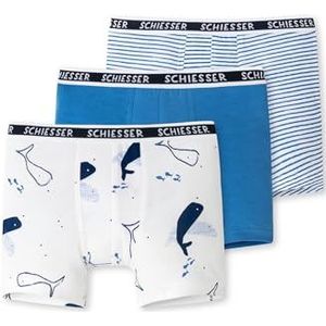 SCHIESSER - Onderbroek - Navy - 3 Pack - Jersey - Logoprint