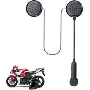 yefix Bluetooth-hoofdtelefoon voor motorhelm, waterdicht, universeel, ultradun, met microfoon met intercom