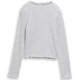 TOM TAILOR T-shirt met lange mouwen voor kinderen, 15398 - Light Stone Grey Melange, 152