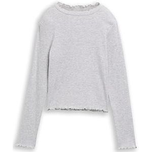 TOM TAILOR T-shirt met lange mouwen voor kinderen, 15398 - Light Stone Grey Melange, 152
