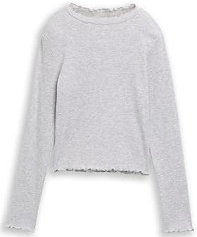 TOM TAILOR T-shirt met lange mouwen voor kinderen, 15398 - Light Stone Grey Melange, 152