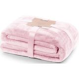 DecoKing - Deluxe Microvezel Fleece - Deken - Poederroze Grijs - 70x150 cm