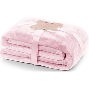DecoKing - Deluxe Microvezel Fleece - Deken - Poederroze Grijs - 70x150 cm