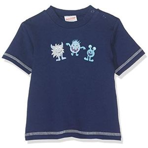 Schnizler Baby-jongens klein monster T-shirt, blauw (marine 11), 56 cm