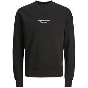 JACK & JONES Sweatshirt met ronde hals voor heren, zwart, XXL