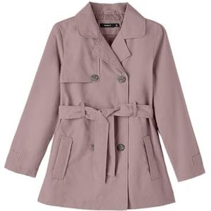 NAME IT Meisjes NKFMADELIN trenchcoat trenchcoat, Deauville Mauve, 146, Deauville Mauve, 146 cm