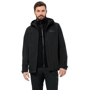 Jack Wolfskin Taubenberg 3-in-1 jas, zwart, XL heren, Zwart, XL