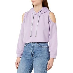 NALLY Dames cropped hoodie 14523456-NA02, lila, M, paars, M