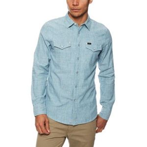 Lee Western T-shirt - jeanshemd - heren - blauw - Medium