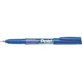 Pentel Superfine Permanent Marker, blauwe inkt (12 stuks Marker)