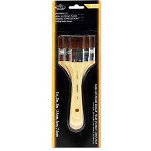 Royal en langnikkel bruin camel haar grote gebieden borstel - 3 stuks