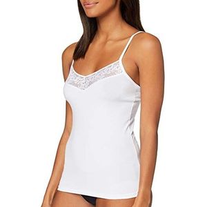 Skiny Dames Spaghettishirt Smart Cotton onderhemd, wit, 36