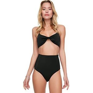 TRENDYOL Bikini Top - Zwart - Plain, zwart, 36