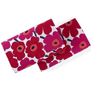 Marimekko - Kussensloop Set, Katoen Percal Beddengoed, Glad & Cool Home Decor (Mini Unikko Rood, Standaard)