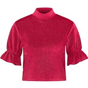 SASHIMA Dames fluwelen shirt 19911531-SA04, rood, S, rood, S