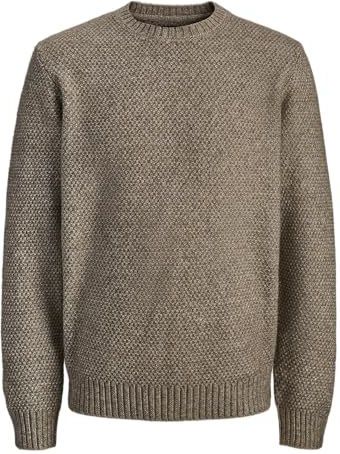 JACK & JONES Jprblawilson Knit Crew Neck, brindle, L
