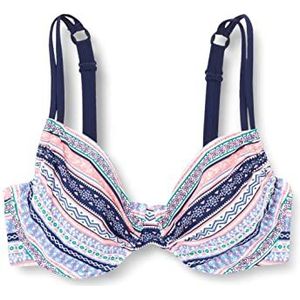 s.Oliver dames beugeltop bikinitop, Meerkleurig (blauw-rosé patroon 21573), 40