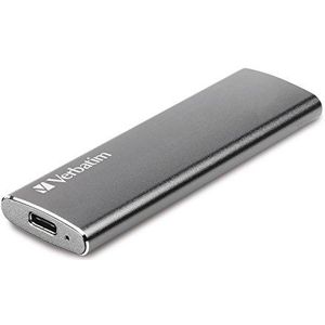 Verbatim Vx500 externe SSD - 120 GB, USB 3.1 Gen 2-controller, leessnelheid 500 MB/s, incl. USB-C- en USB A-kabel, Store n Go, spacegrijs