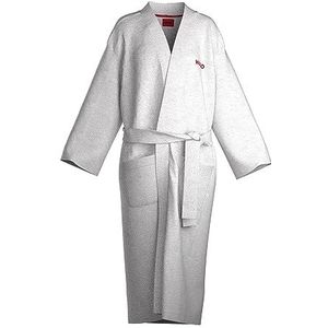 HUGO - Dressing Gown - Wit - 100% Katoen - Rood Geborduurd Logo