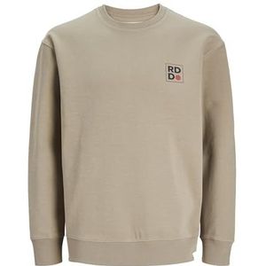 JACK & JONES Mannelijk sweatshirt met ronde hals RDD logo sweatshirt met ronde hals, grijsbeige, XL