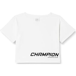 Champion Athletic Club W Crop Oversized S/L T-shirt, wit, M dames SS24, Wit, M