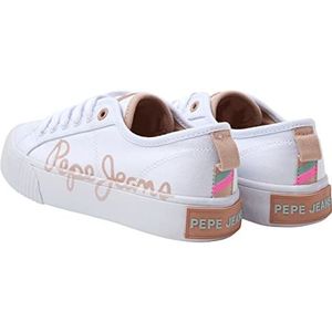 Pepe Jeans Ottis Log G Sneakers voor meisjes, wit, 40 EU
