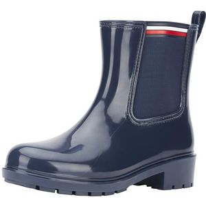 Tommy Hilfiger Essential Corporate Rainboot Low Boot voor dames, Ruimte Blauw, 41 EU