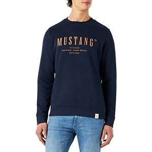 MUSTANG Heren Ben CN Logo Sweatshirt, Navy Blazer 5324, XL
