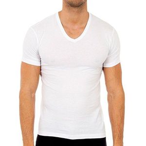 Abanderado T-shirt met korte mouwen voor heren, 100% katoen, 1 stuk, Wit, M