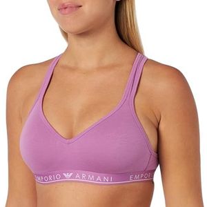 Emporio Armani Dames Dames Bralette Iconic Logo Band Padded BH, Hortensia, S
