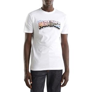 United Colors of Benetton T-shirt heren, Wit, XS