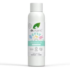 Huile de Massage pour Bébé au Calendula Dr Organic, Peau Sensible, Massage Apaisant & Affectif, Testé Dermatologiquement, Naturel, Végan, Sans Cruauté, Sans Paraben & SLS, Bio Certifié, 150ml