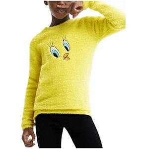 Desigual Girl's JERS_PIOLIN 8022 Yellow Sun Pullover Sweater, 3/4