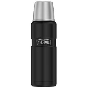 Thermos Stainless King Thermosfles, Roestvrij Staal, 0.47 Liter, Mat Zwart