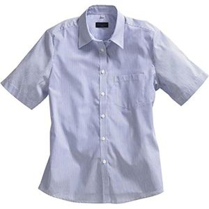 Pionier 1731-50 damesblouse 1/2 ""business fashion gestreept maat 50 in marine blauw/wit