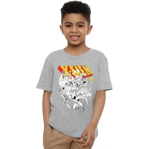 X-Men Retro Team Unisex Kids T-shirt, Athletic Heather, 3-4 jaar, Atletische Heather, 3-4 jaar