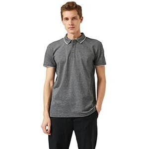 Koton Heren Basic Polo Neck T-Shirt, zwart (999), XL