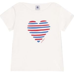 Petit Bateau T-shirt voor meisjes, Wit, 10 Jaar