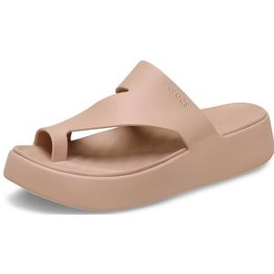 Crocs dames Getaway Platform Toe Loop Sandaal, Roze karamel, 34/35 EU